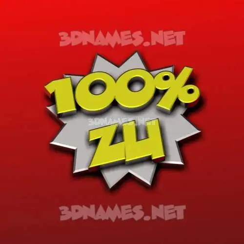 zu in 100 Percent style - 3D name wallpaper