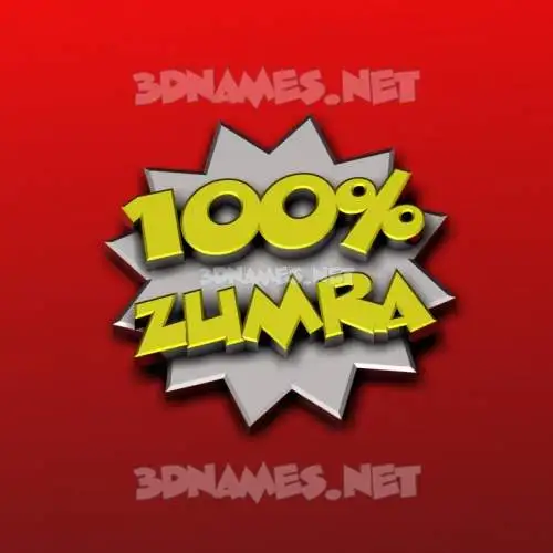 zumra in 100 Percent style - 3D name wallpaper