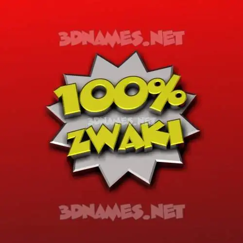 zwaki in 100 Percent style - 3D name wallpaper zwaki in 100 Percent style - 3D name wallpaper
