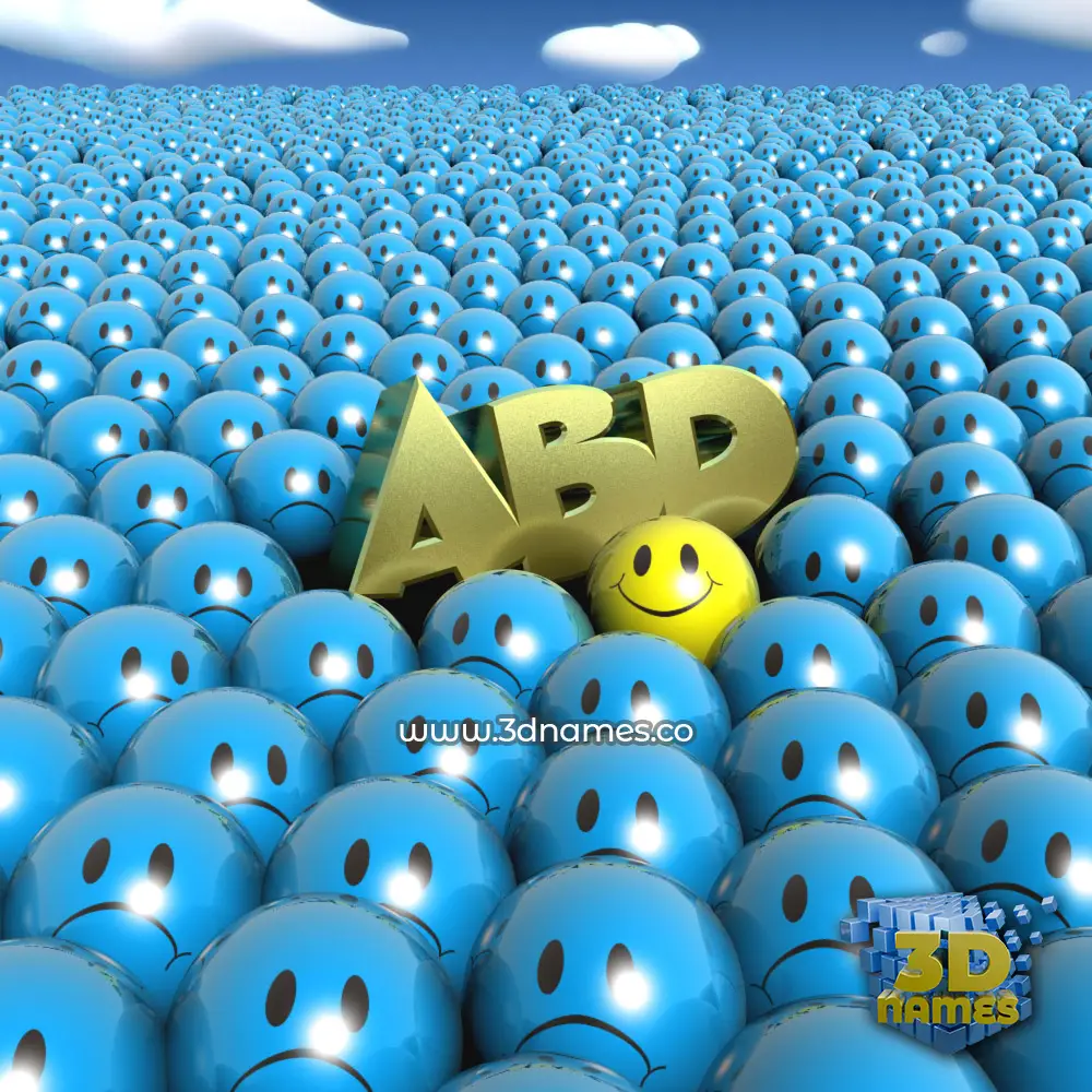 abd in Special Smileys style - 3D name wallpaper abd in Special Smileys style - 3D name wallpaper