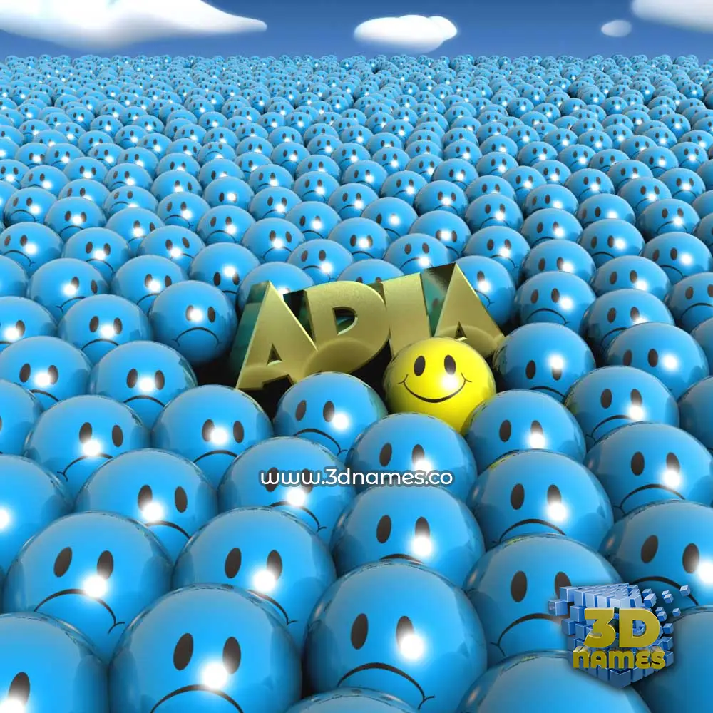 adia in Special Smileys style - 3D name wallpaper