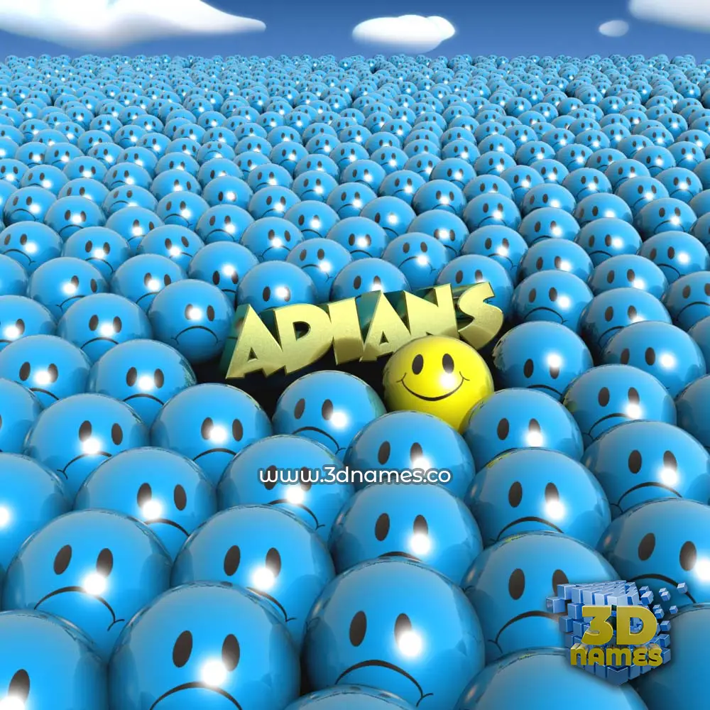 adians in Special Smileys style - 3D name wallpaper