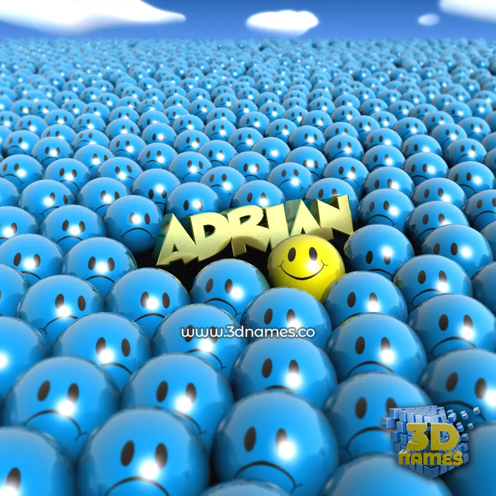 adrian in Special Smileys style - 3D name wallpaper adrian in Special Smileys style - 3D name wallpaper