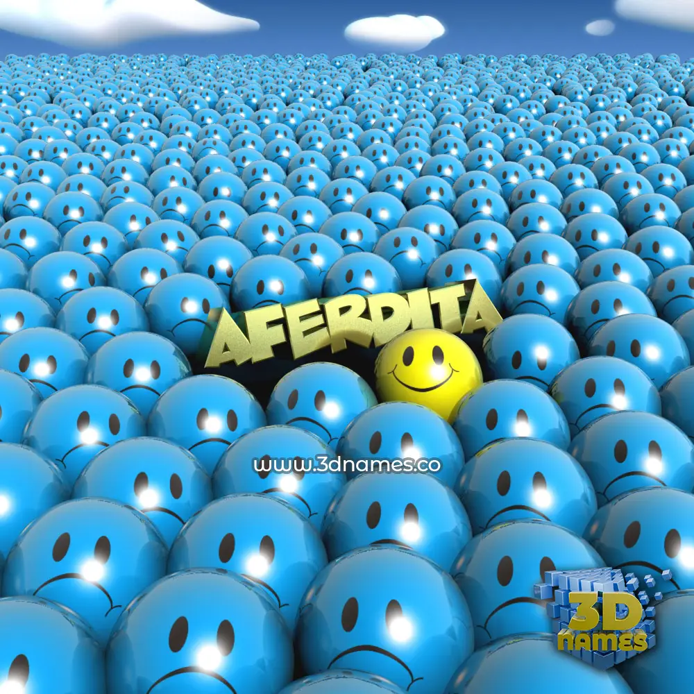 aferdita in Special Smileys style - 3D name wallpaper
