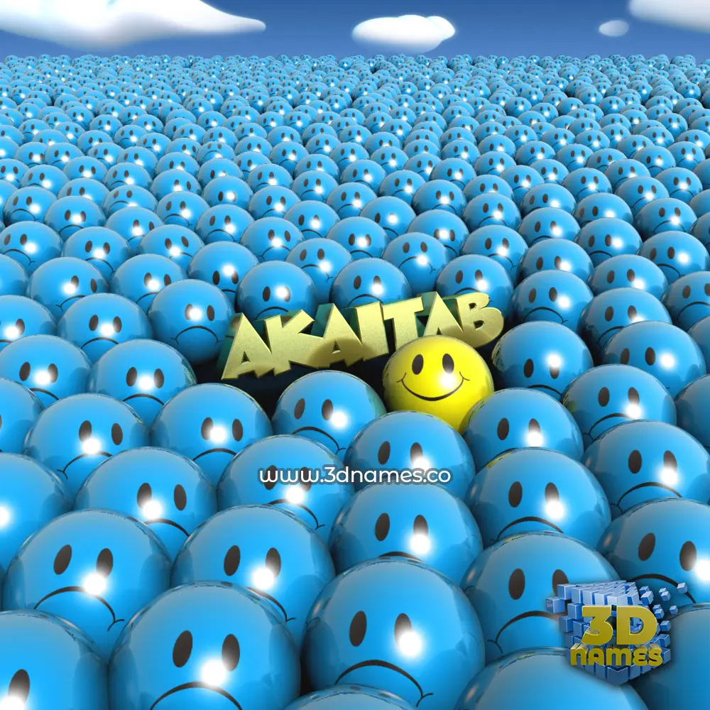 akaitab in Special Smileys style - 3D name wallpaper akaitab in Special Smileys style - 3D name wallpaper