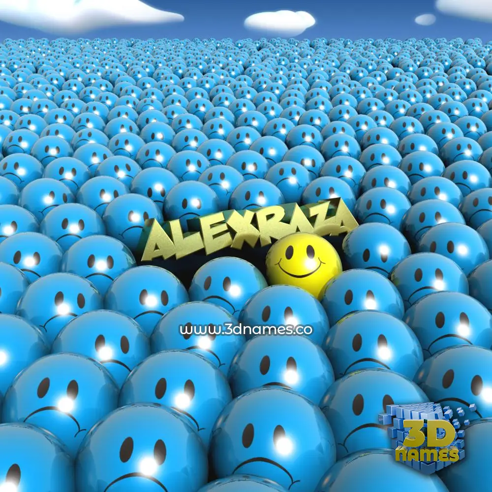 alexraza in Special Smileys style - 3D name wallpaper alexraza in Special Smileys style - 3D name wallpaper