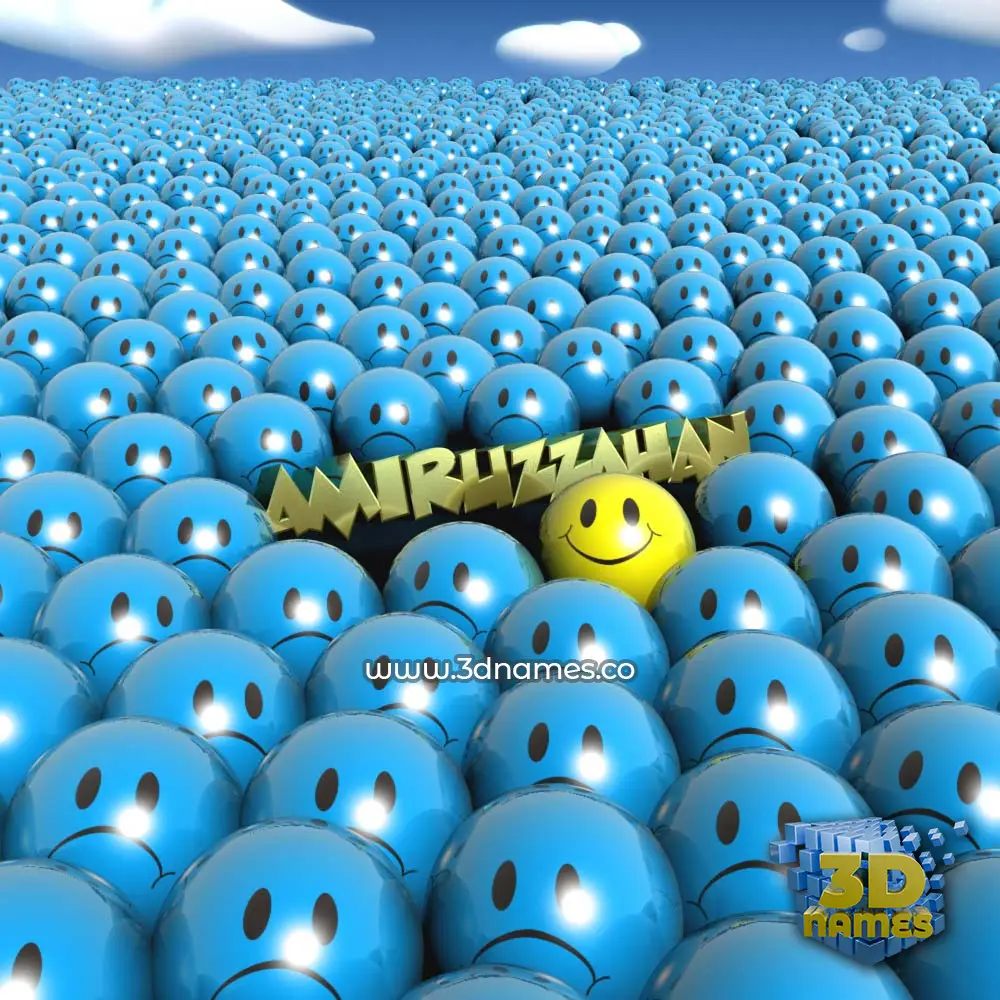 amiruzzahan in Special Smileys style - 3D name wallpaper amiruzzahan in Special Smileys style - 3D name wallpaper