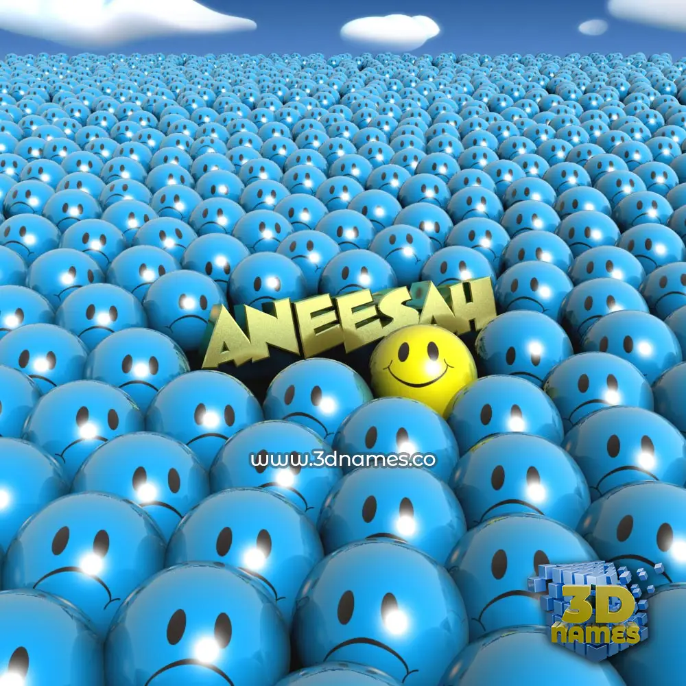 aneesah in Special Smileys style - 3D name wallpaper