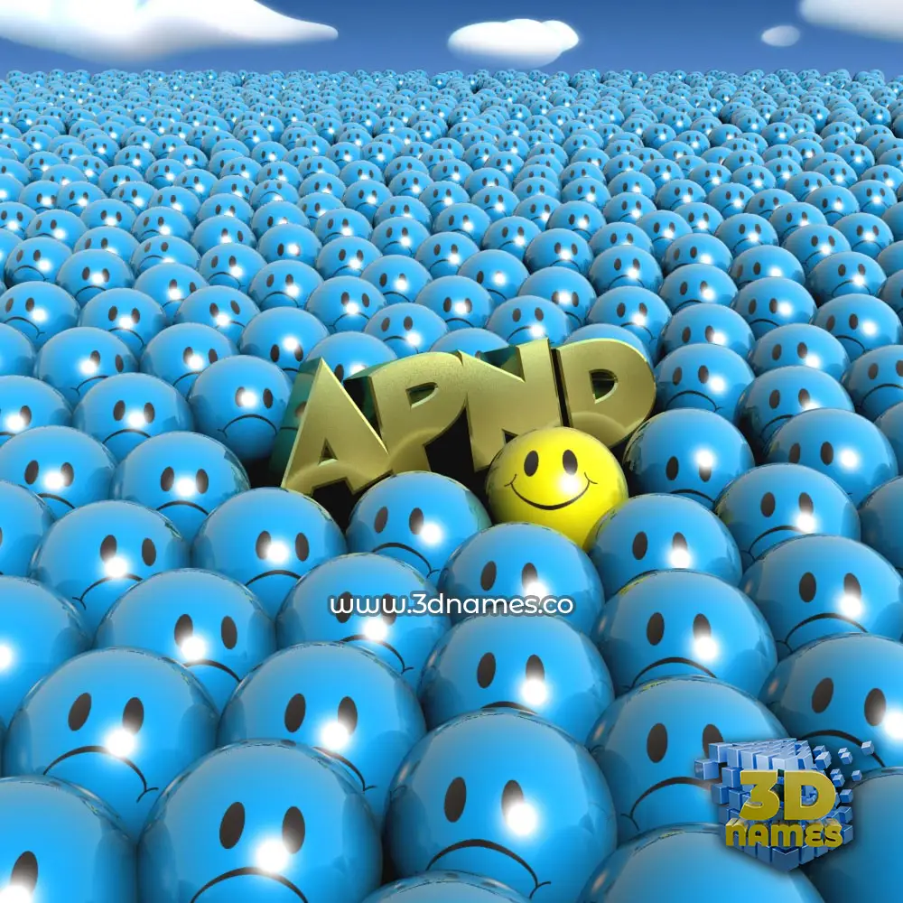 apnd in Special Smileys style - 3D name wallpaper apnd in Special Smileys style - 3D name wallpaper