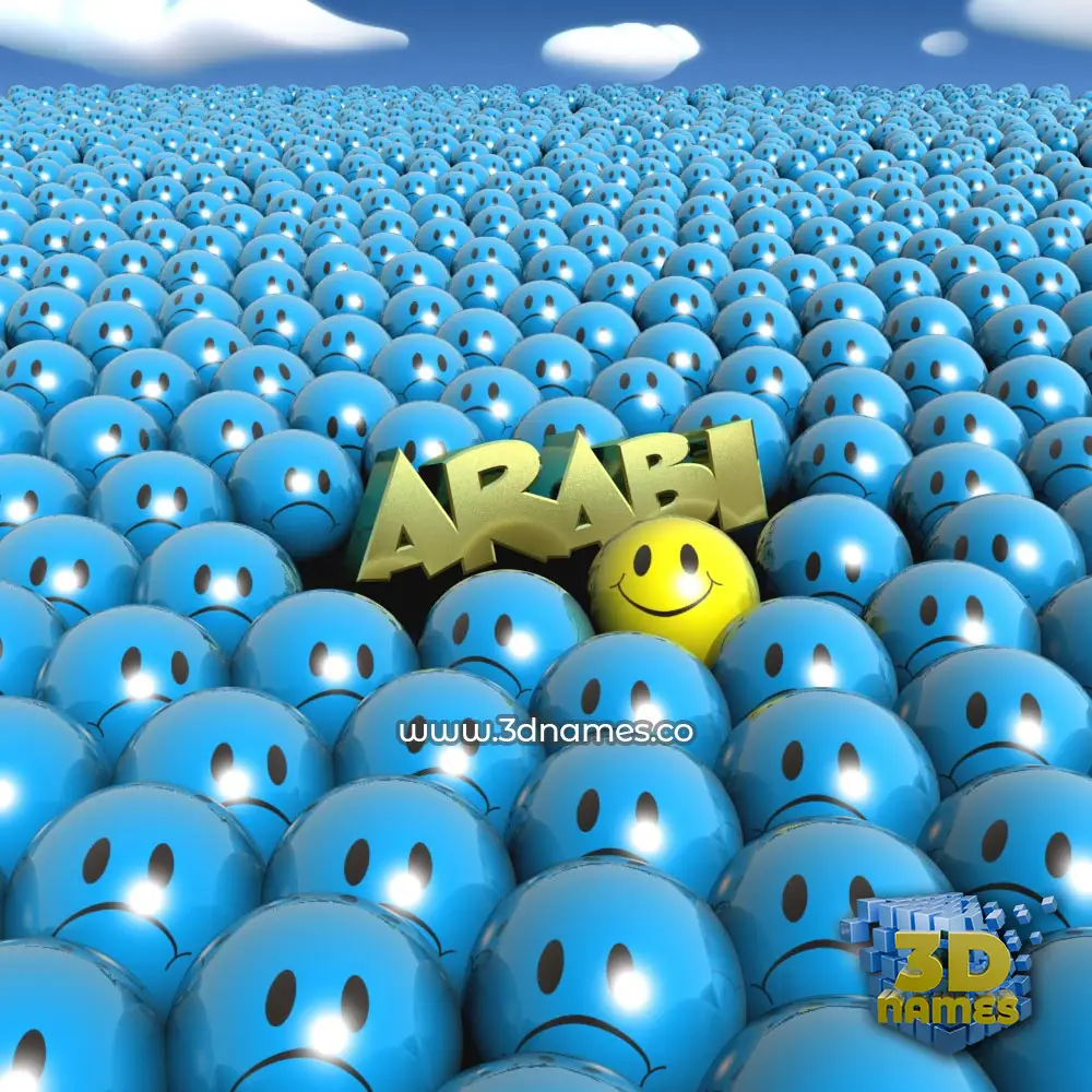 arabi in Special Smileys style - 3D name wallpaper arabi in Special Smileys style - 3D name wallpaper