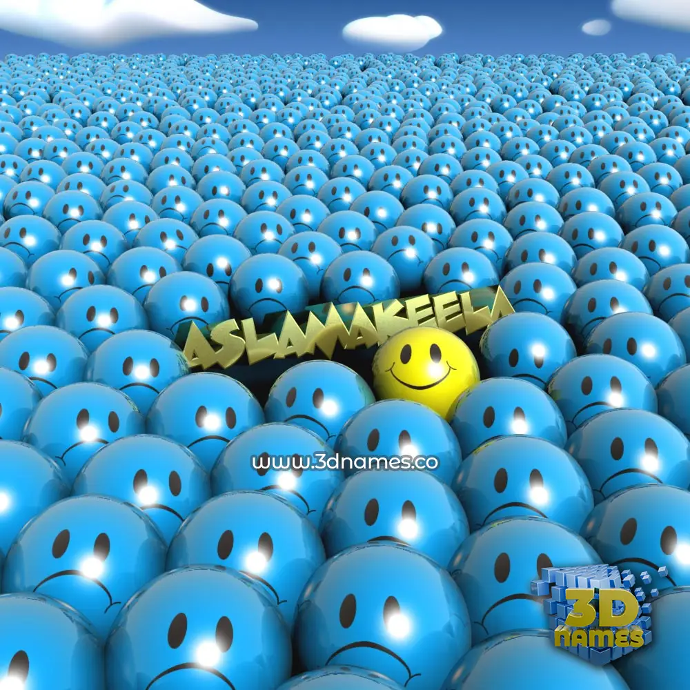 aslamakeela in Special Smileys style - 3D name wallpaper aslamakeela in Special Smileys style - 3D name wallpaper