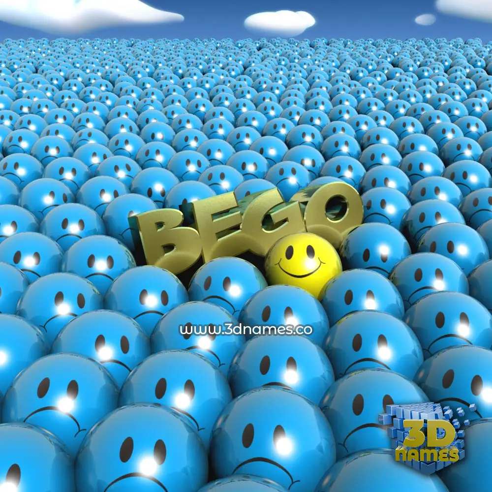 bego in Special Smileys style - 3D name wallpaper