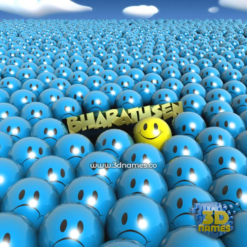 bharathsen in Special Smileys style - 3D name wallpaper