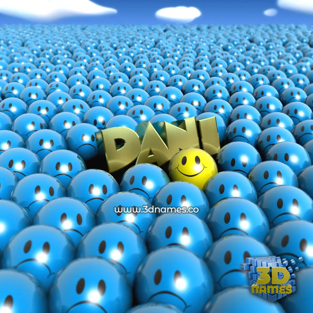 dani in Special Smileys style - 3D name wallpaper