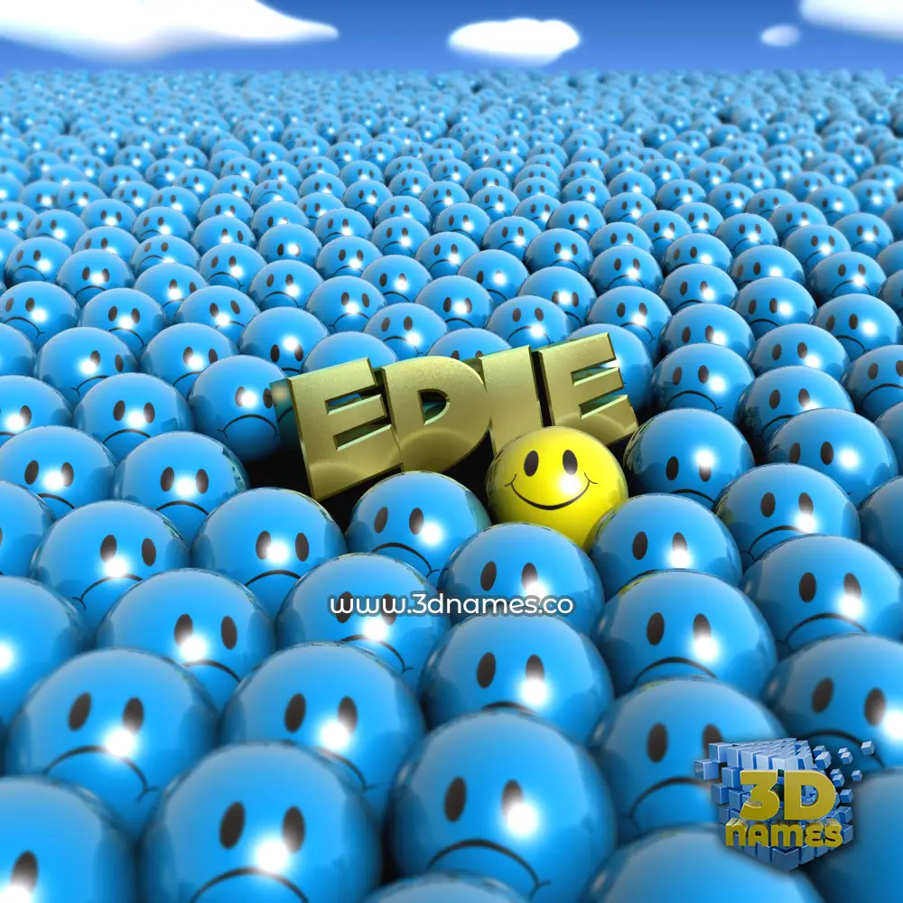 edie in Special Smileys style - 3D name wallpaper