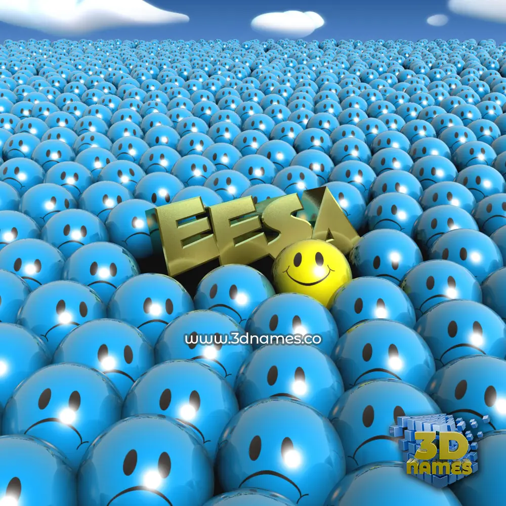 eesa in Special Smileys style - 3D name wallpaper