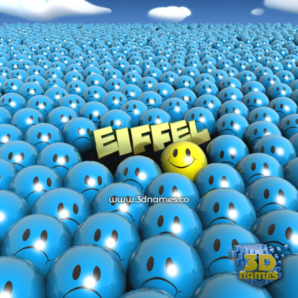 eiffel in Special Smileys style - 3D name wallpaper eiffel in Special Smileys style - 3D name wallpaper