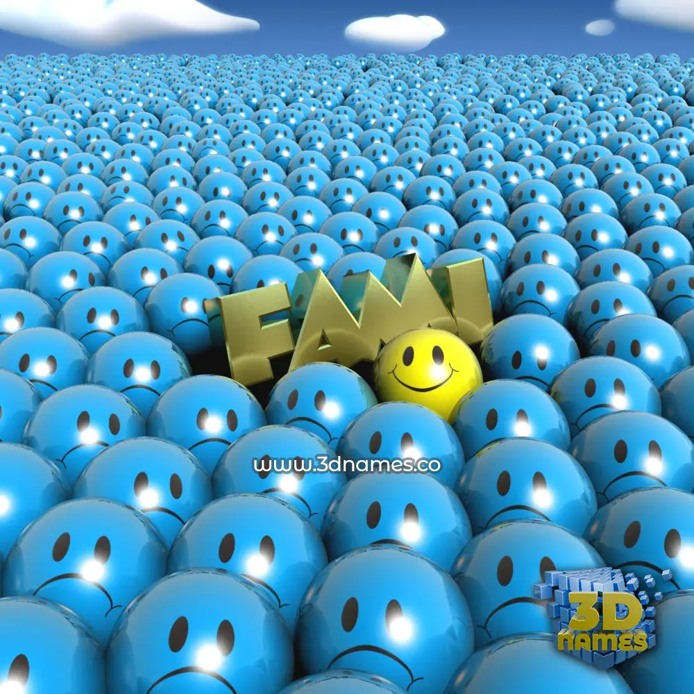 fami in Special Smileys style - 3D name wallpaper