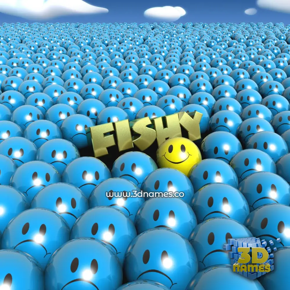fishy in Special Smileys style - 3D name wallpaper