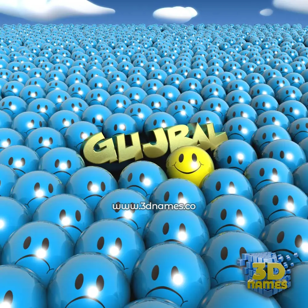 gujral in Special Smileys style - 3D name wallpaper