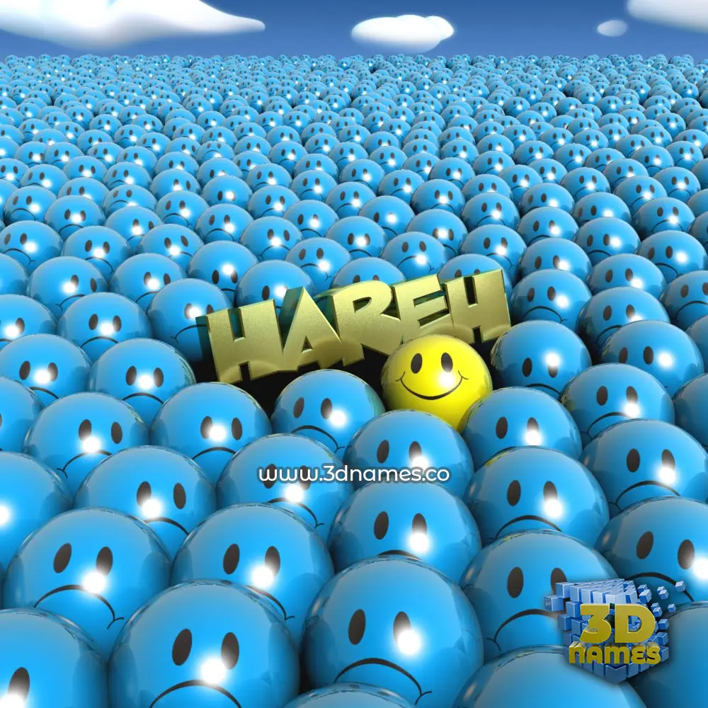 hareh in Special Smileys style - 3D name wallpaper