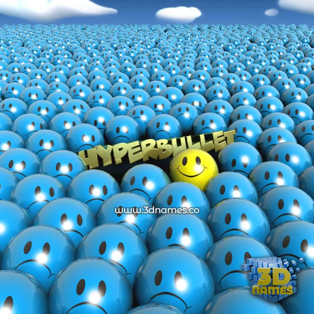 hyperbullet in Special Smileys style - 3D name wallpaper hyperbullet in Special Smileys style - 3D name wallpaper