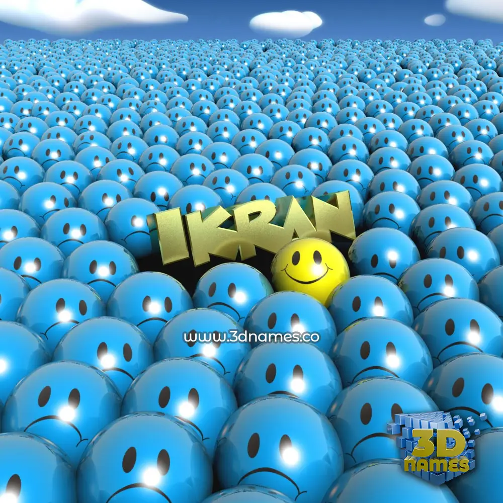 ikran in Special Smileys style - 3D name wallpaper