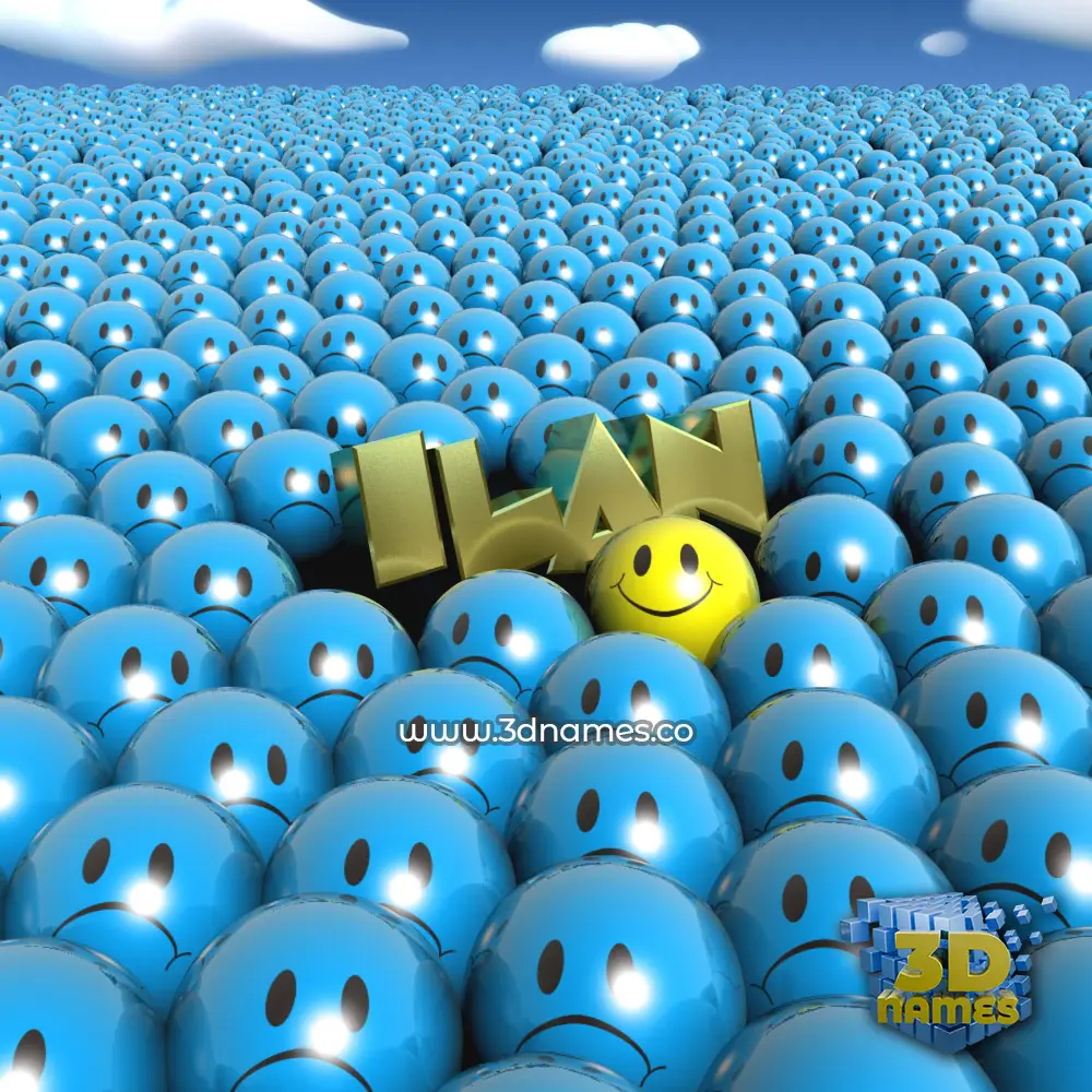 ilan in Special Smileys style - 3D name wallpaper