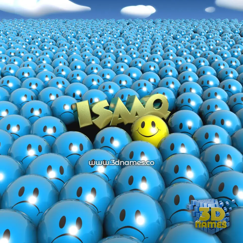 isaaq in Special Smileys style - 3D name wallpaper