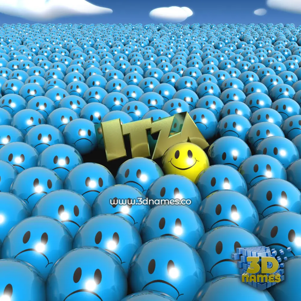 itza in Special Smileys style - 3D name wallpaper