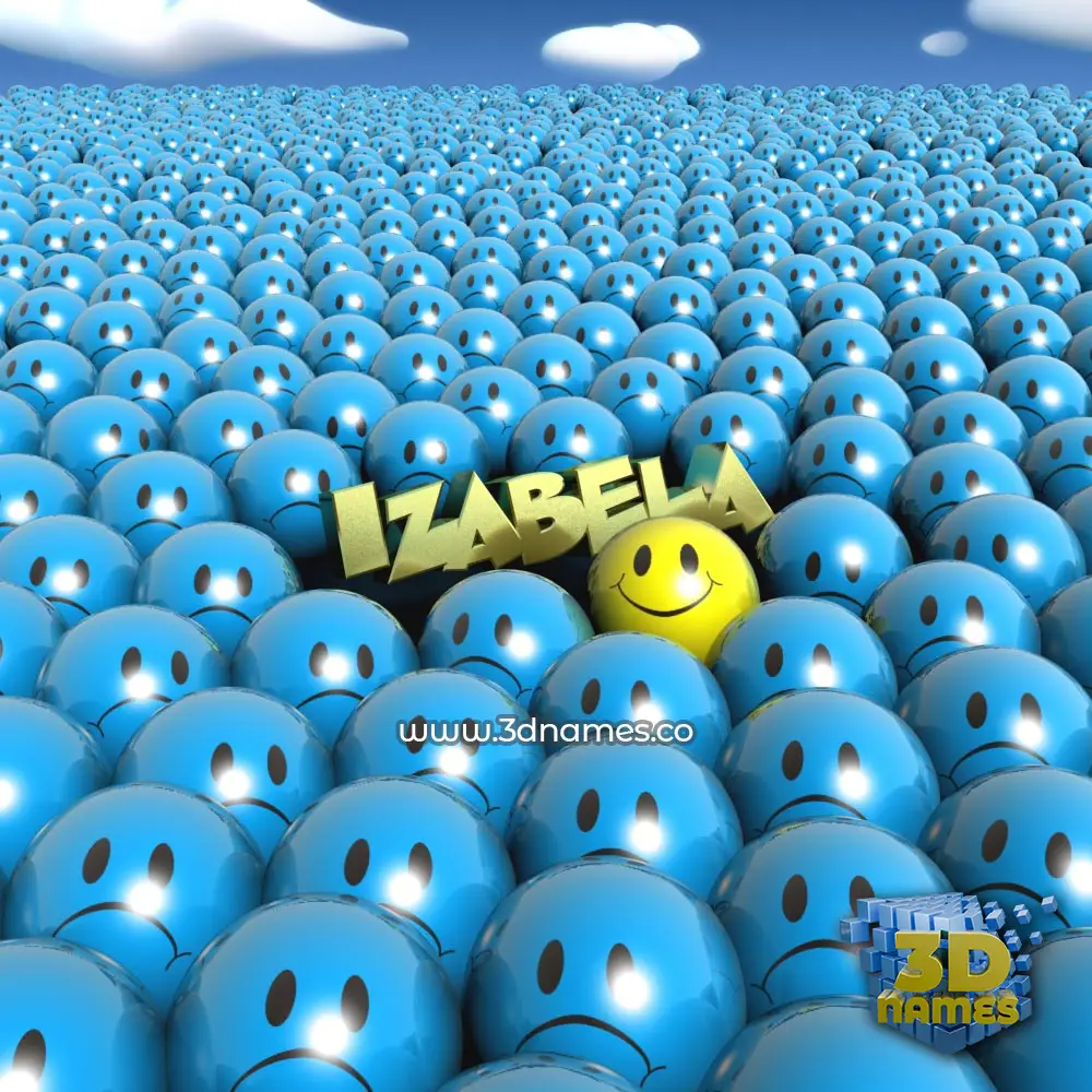 izabela in Special Smileys style - 3D name wallpaper