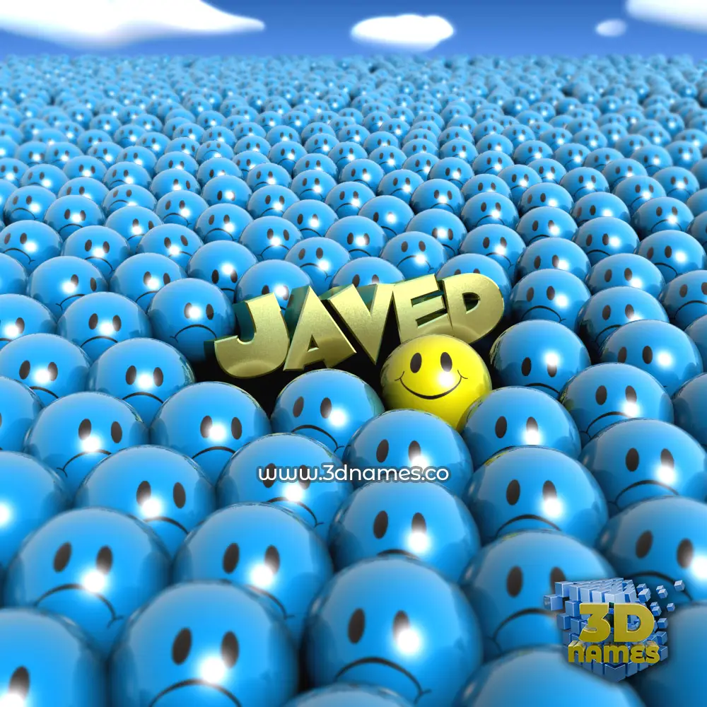 javed in Special Smileys style - 3D name wallpaper
