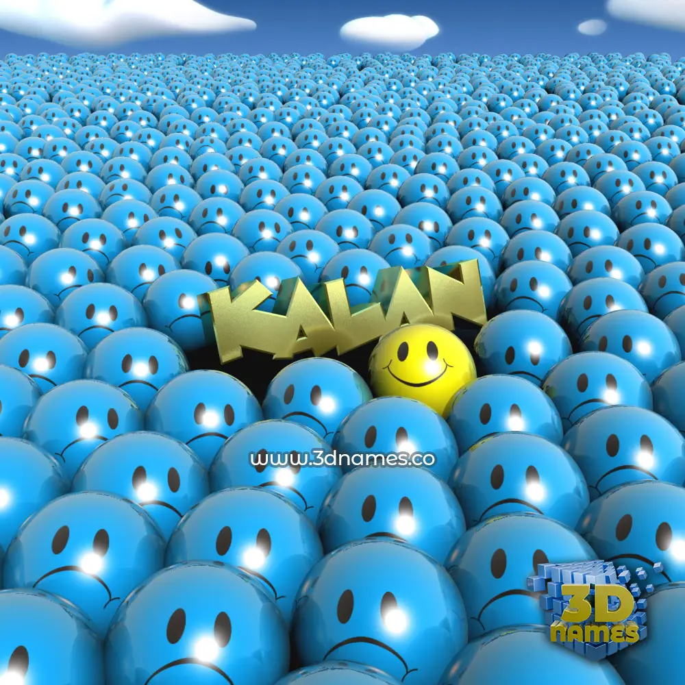 kalan in Special Smileys style - 3D name wallpaper