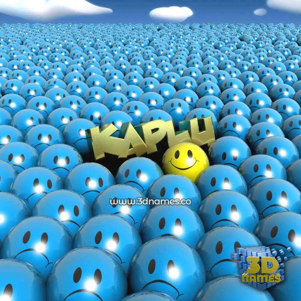 kaplu in Special Smileys style - 3D name wallpaper kaplu in Special Smileys style - 3D name wallpaper