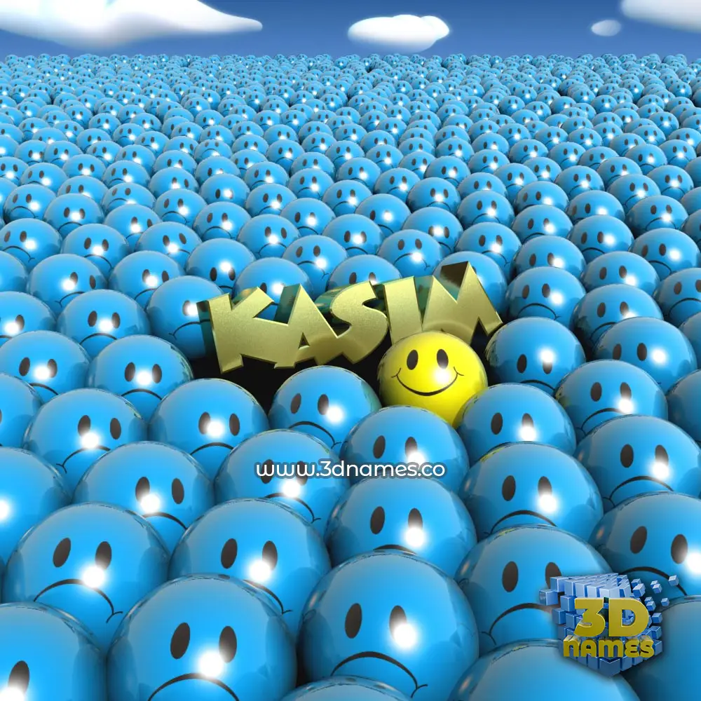 kasim in Special Smileys style - 3D name wallpaper