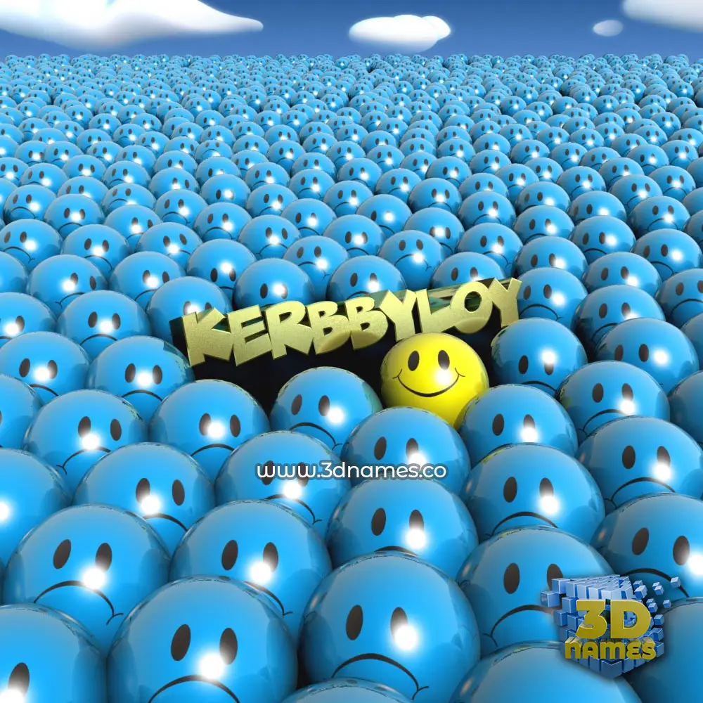 kerbbyloy in Special Smileys style - 3D name wallpaper
