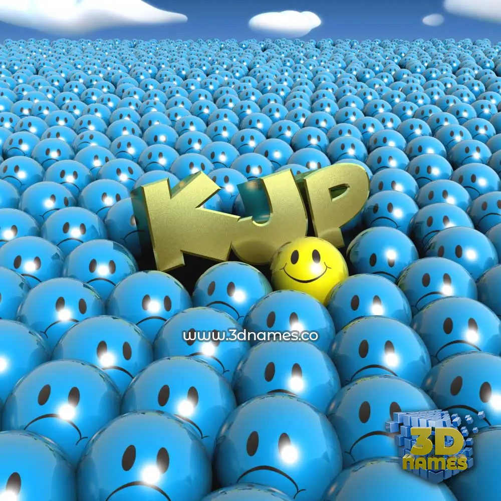 kjp in Special Smileys style - 3D name wallpaper