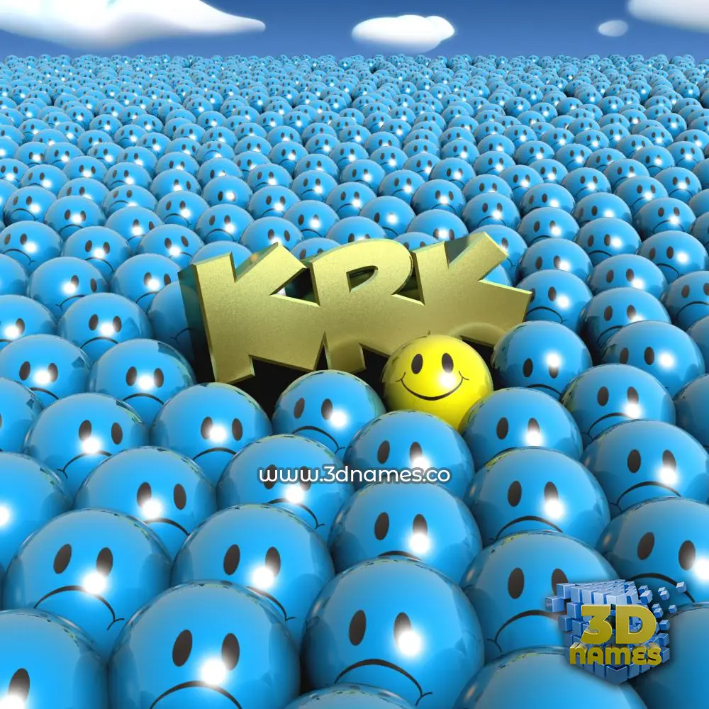 krk in Special Smileys style - 3D name wallpaper krk in Special Smileys style - 3D name wallpaper