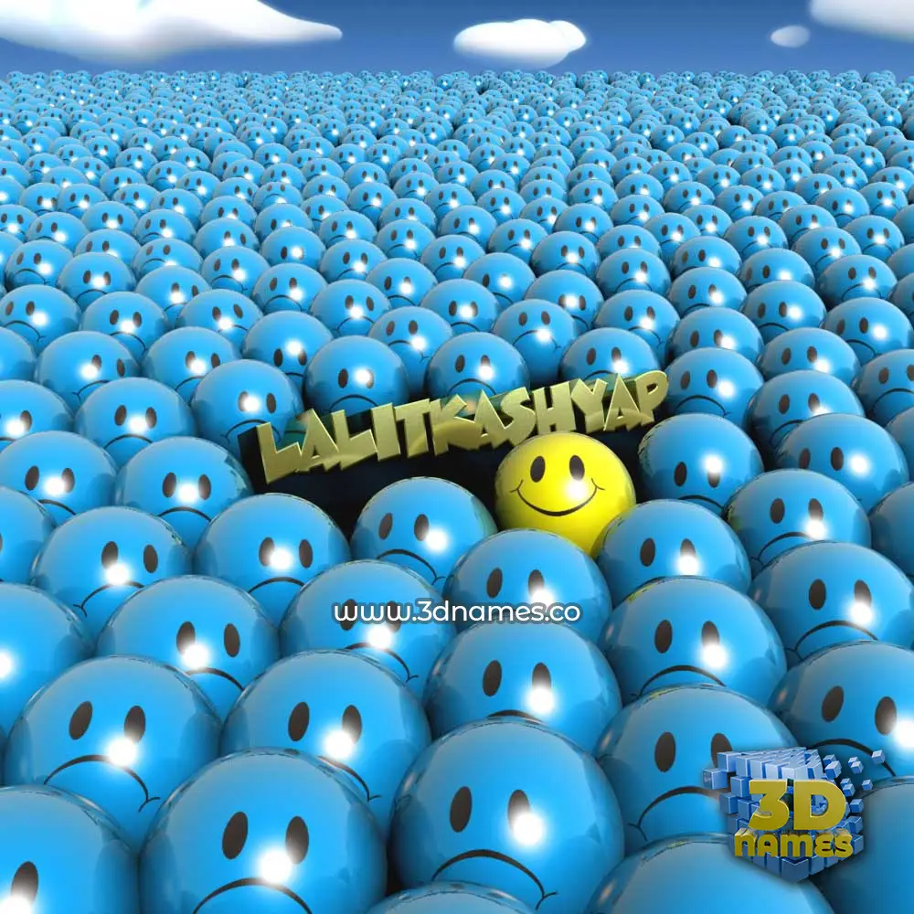 lalitkashyap in Special Smileys style - 3D name wallpaper