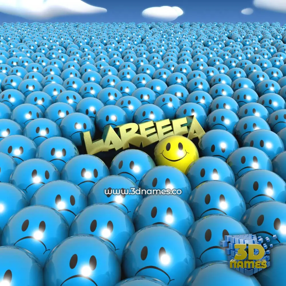 lareefa in Special Smileys style - 3D name wallpaper