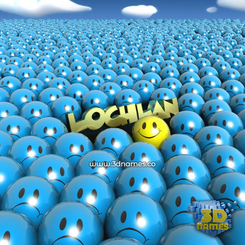 lochlan in Special Smileys style - 3D name wallpaper
