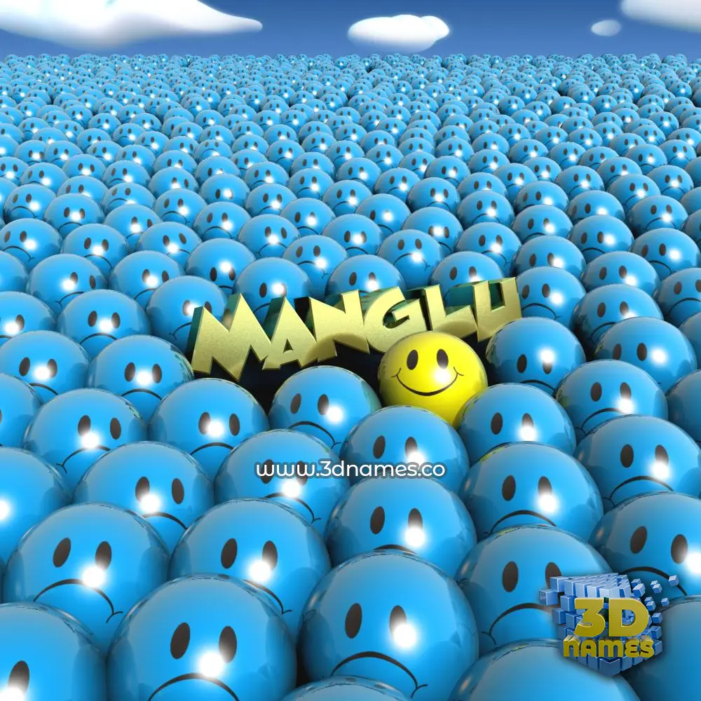 manglu in Special Smileys style - 3D name wallpaper manglu in Special Smileys style - 3D name wallpaper