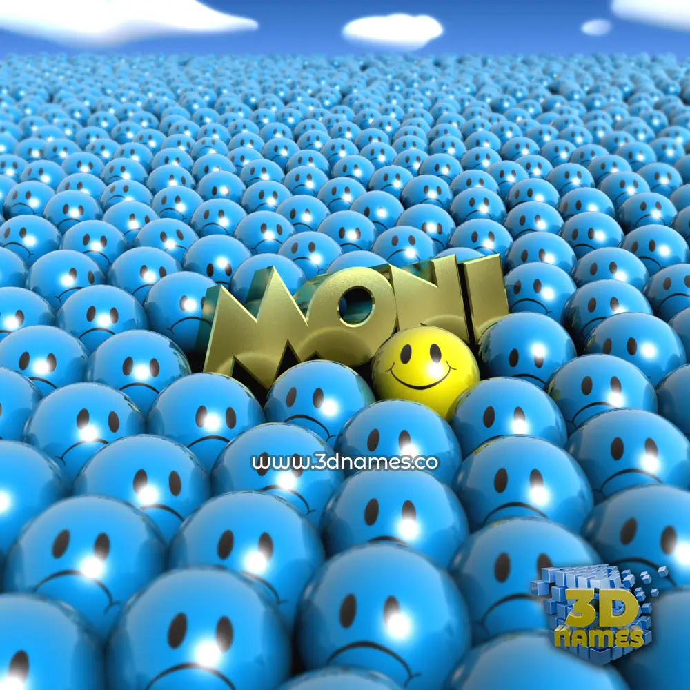 moni in Special Smileys style - 3D name wallpaper moni in Special Smileys style - 3D name wallpaper