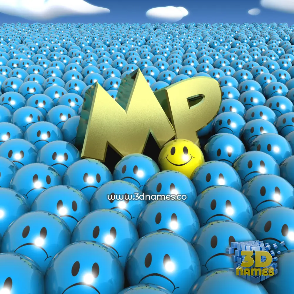 mp in Special Smileys style - 3D name wallpaper mp in Special Smileys style - 3D name wallpaper
