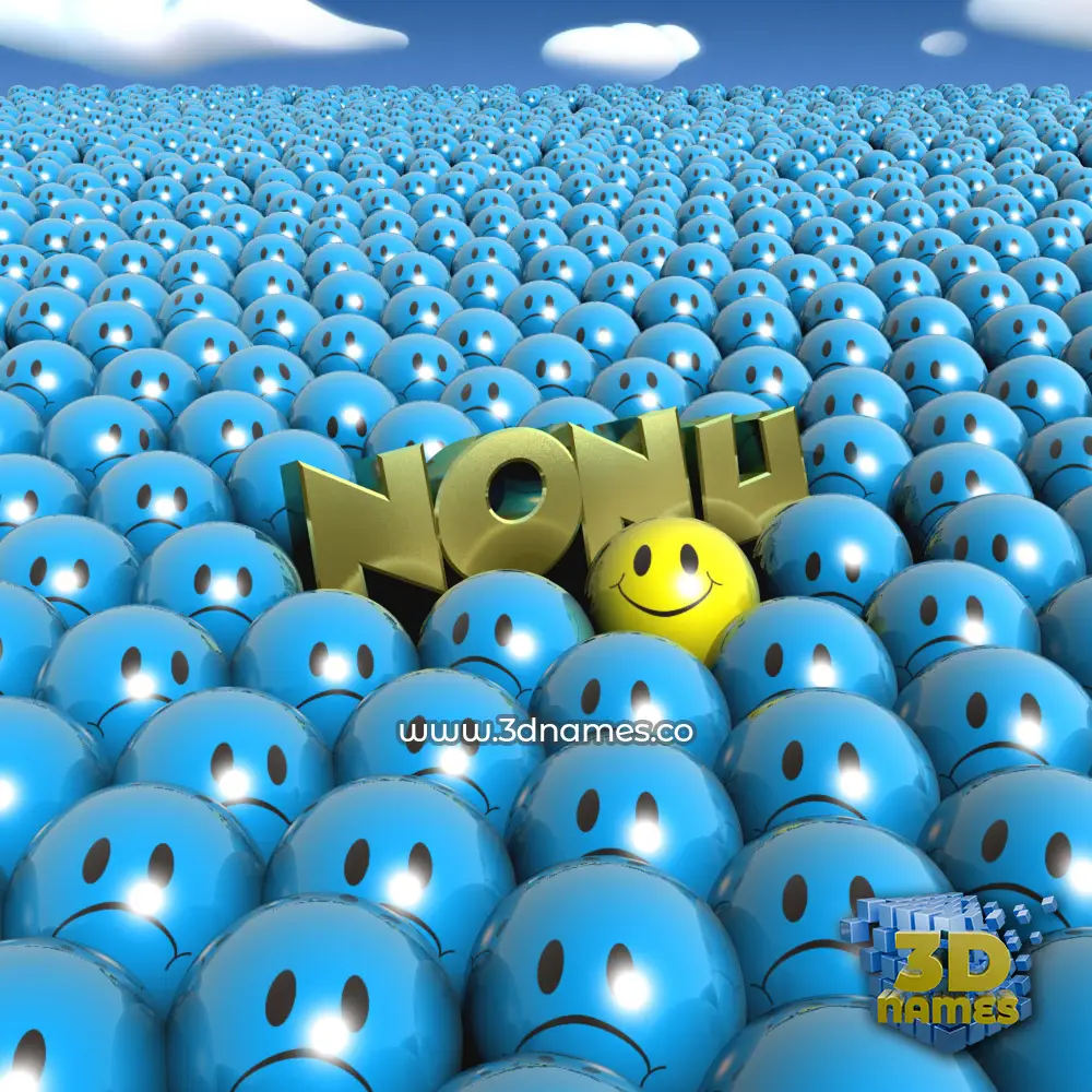 nonu in Special Smileys style - 3D name wallpaper