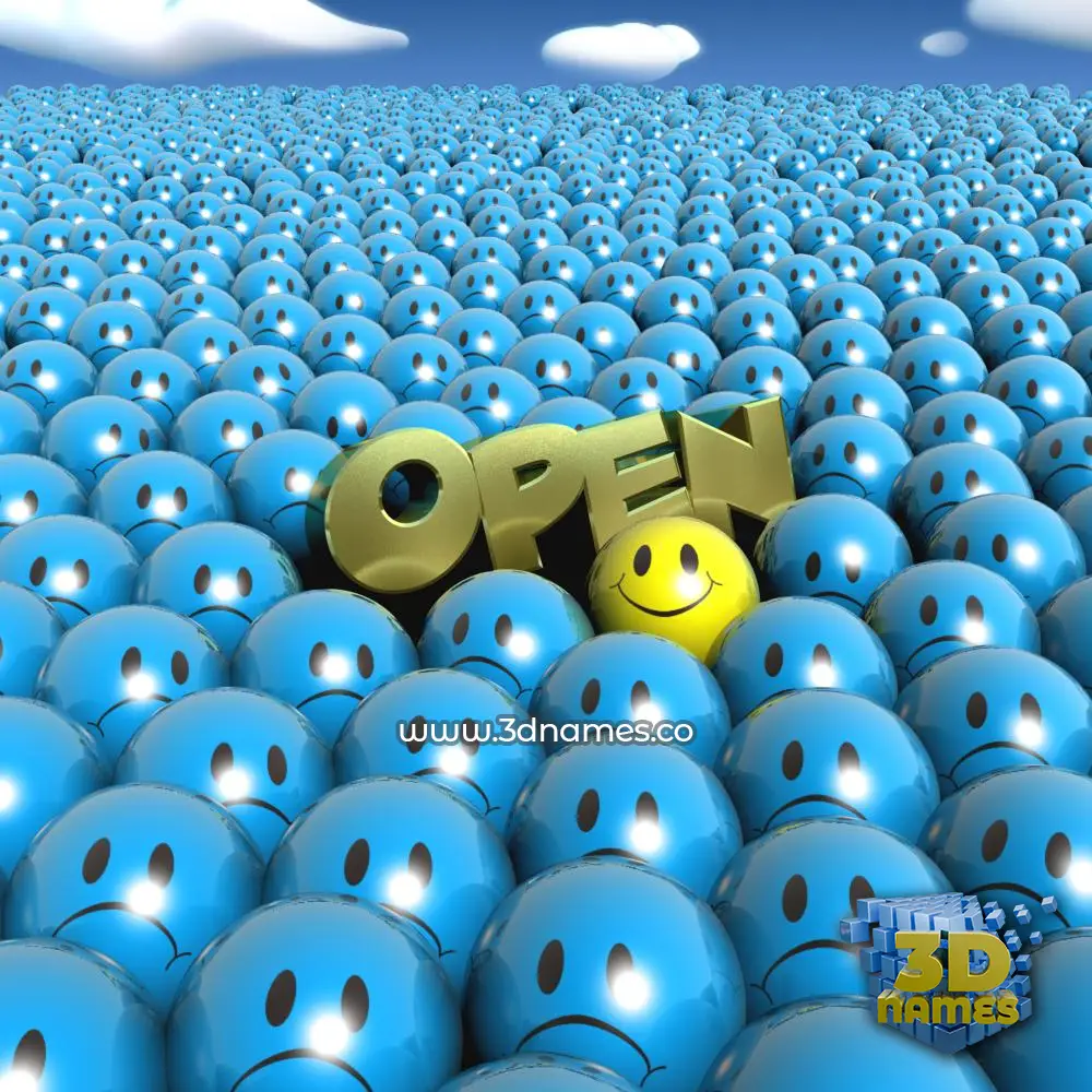 open in Special Smileys style - 3D name wallpaper open in Special Smileys style - 3D name wallpaper