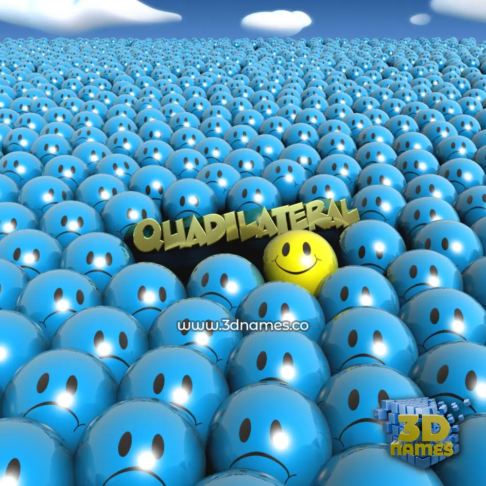 quadilateral in Special Smileys style - 3D name wallpaper quadilateral in Special Smileys style - 3D name wallpaper