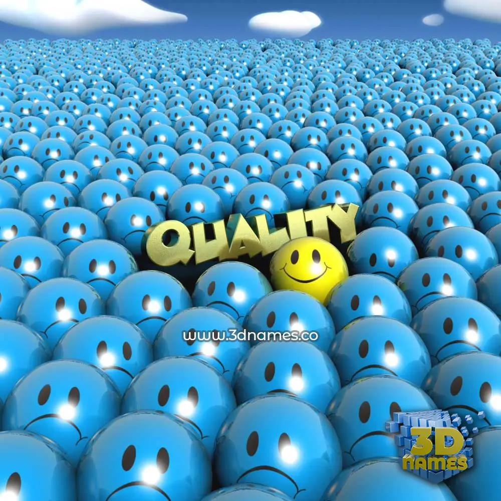 quality in Special Smileys style - 3D name wallpaper