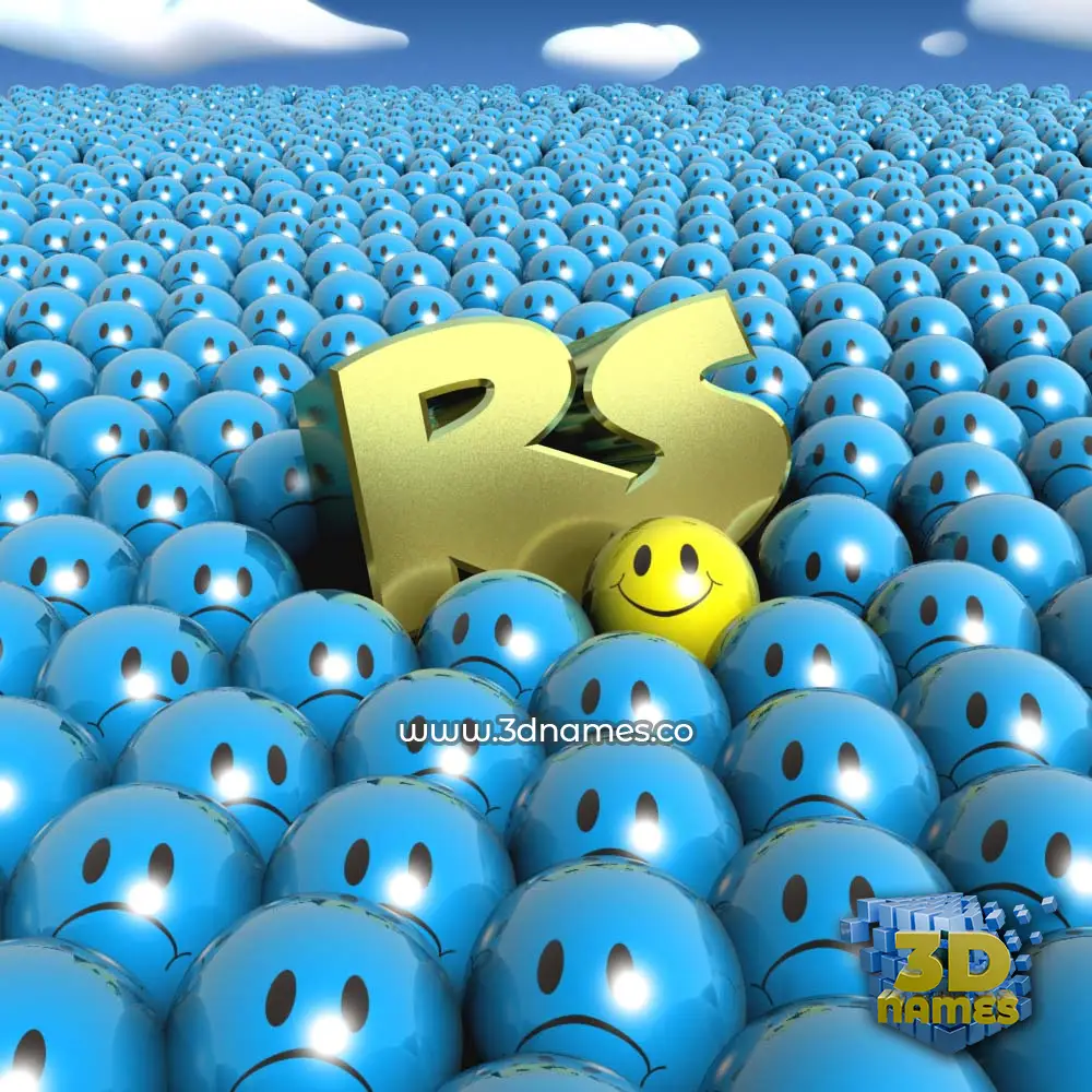 rs in Special Smileys style - 3D name wallpaper