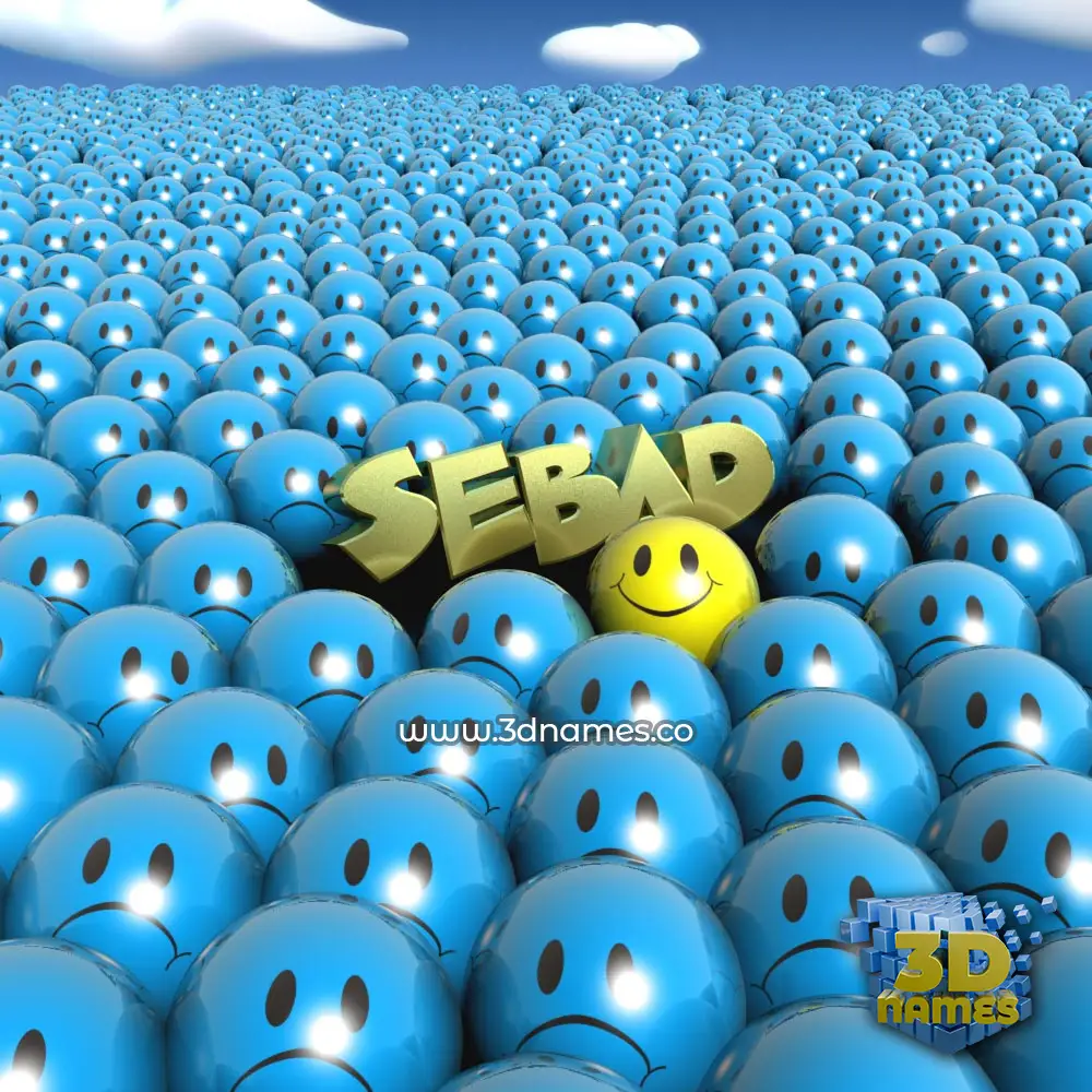 sebad in Special Smileys style - 3D name wallpaper
